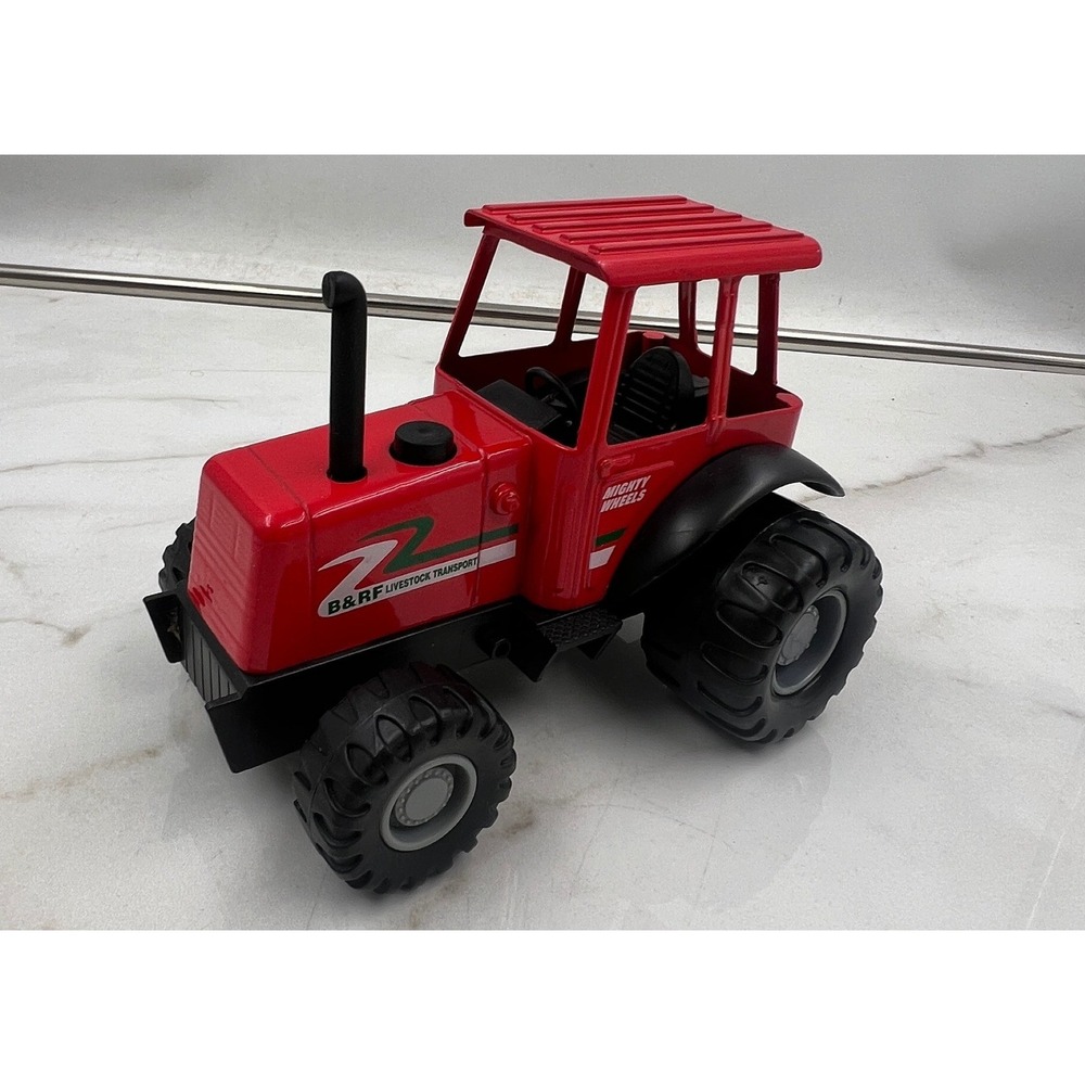 Soma Mighty Wheels Red Farm Tractor Livestock Transport Toy Vehicle 6324760